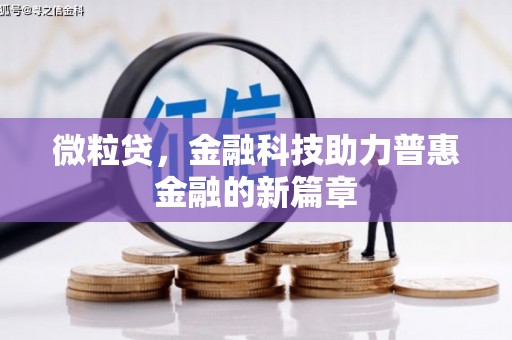 八里微粒贷，金融科技助力普惠金融的新篇章