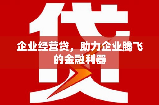蒲江企业经营贷，助力企业腾飞的金融利器