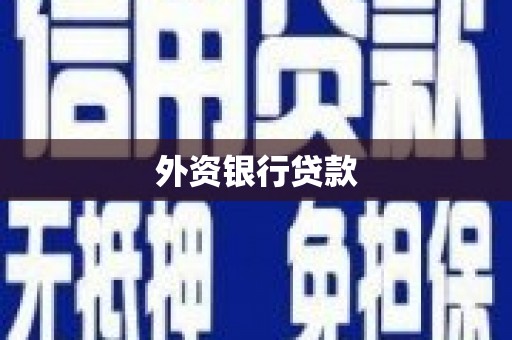 梁平外资银行贷款