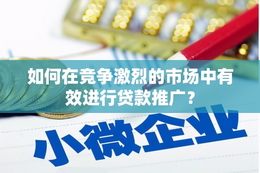 蒲城如何在竞争激烈的市场中有效进行贷款推广？
