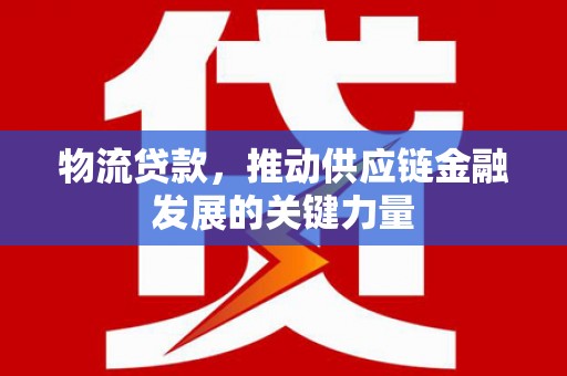志丹物流贷款，推动供应链金融发展的关键力量