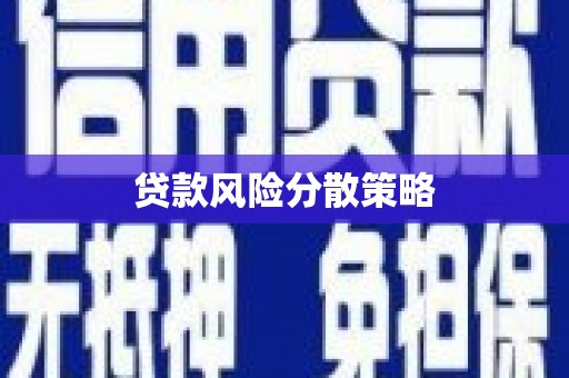 雾峰贷款风险分散策略