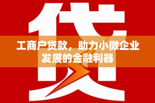 扶绥工商户贷款，助力小微企业发展的金融利器