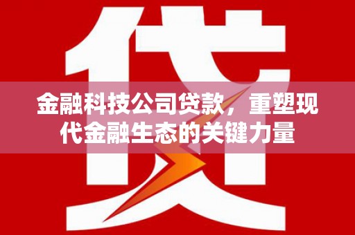 石景山金融科技公司贷款，重塑现代金融生态的关键力量