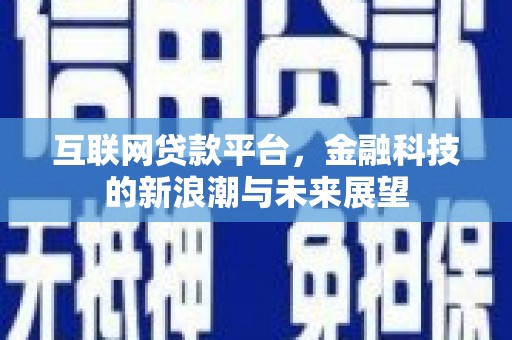 丹寨互联网贷款平台，金融科技的新浪潮与未来展望